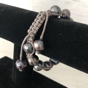 Real Black Pearl Hand Knotted Bracelet